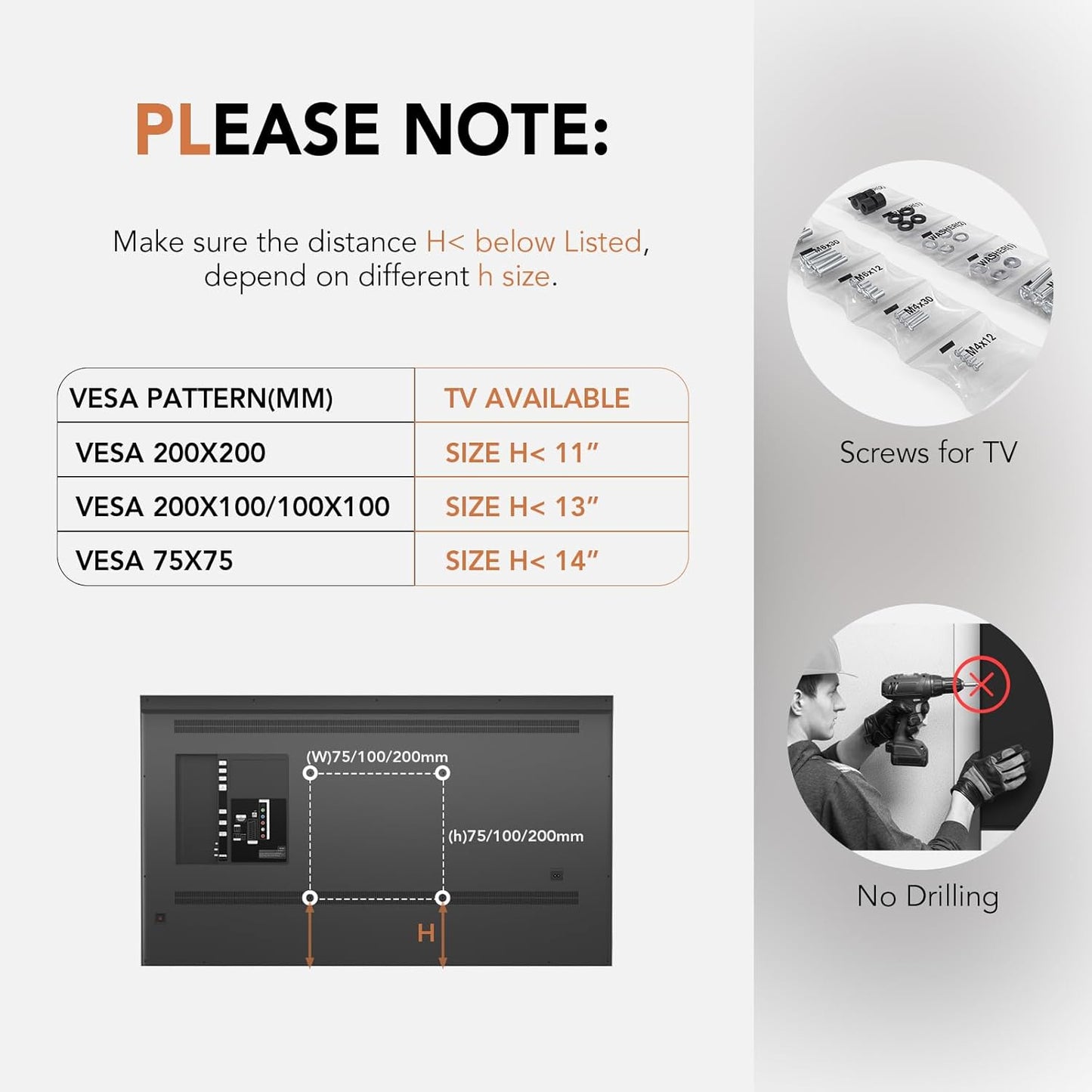 Universal Swivel TV /Table Top TV Stand for 19 to 43 Inch Tvs with 90 Degree Swivel, 4 Level Height Adjustable, Heavy Duty Tempered Glass Base, Holds up to 99LBS HT02B-001