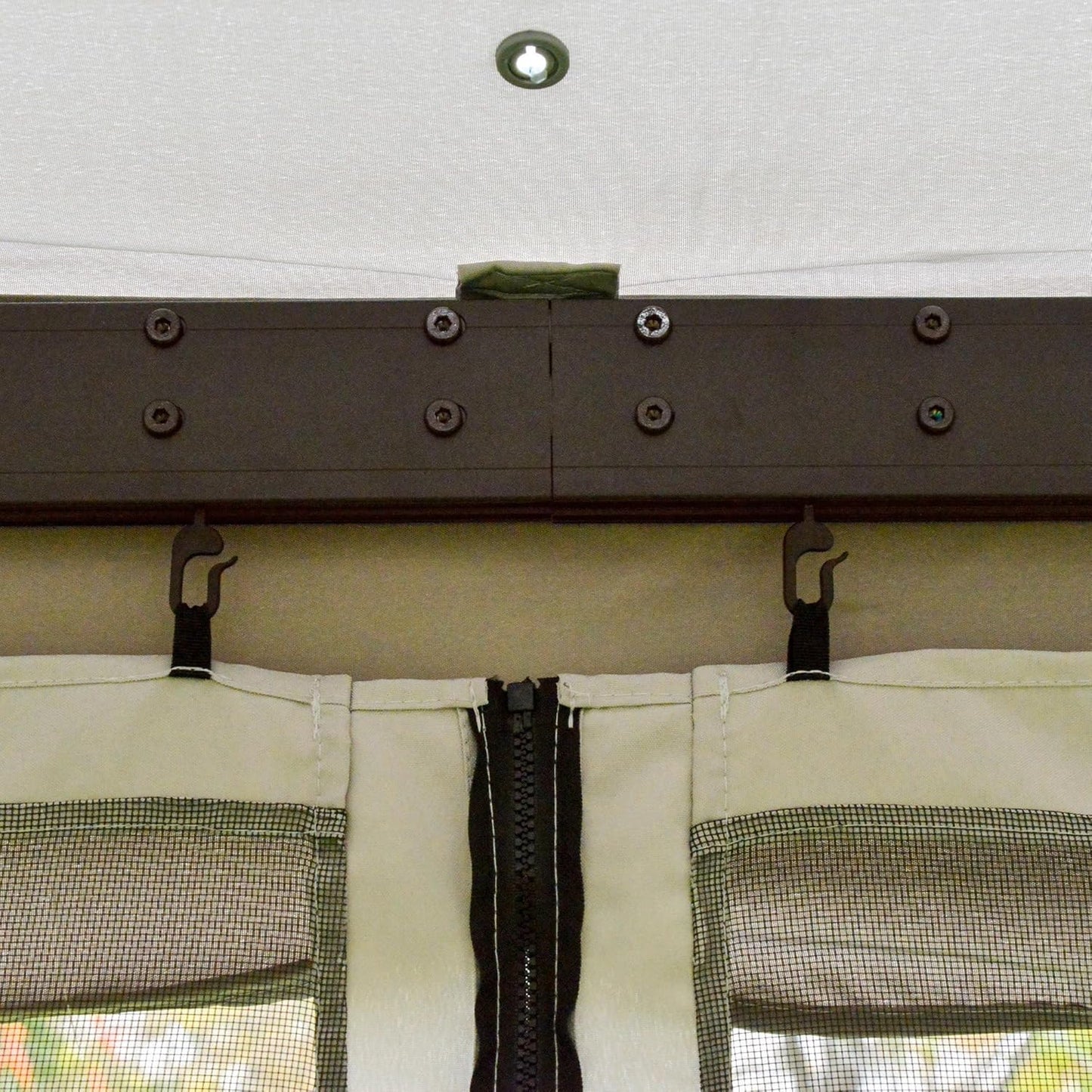 10' X 13' Patio Gazebo, Outdoor Gazebo Canopy Shelter with Netting and Curtains, Aluminum Frame for Garden, Lawn, Backyard and Deck, Light Gray