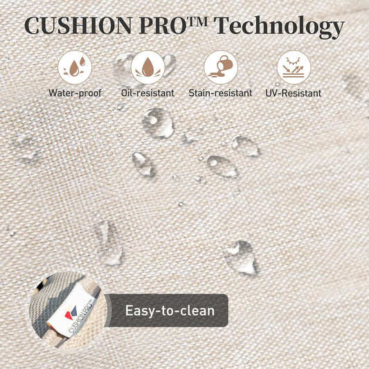 Patio Furniture Set, 4 Piece Modern Metal Outdoor Patio Furniture, 3 Seater Sofa, 2 Rocking Chairs, Coffee Table and 5.75" Extra Thick Cushion, Patio Conversation Set for Deck Backyard