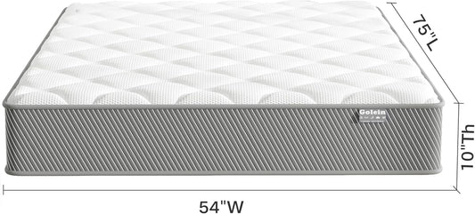 Full Size Mattress, 10 Inch Memory Foam Mattress in a Box with Pocket Spring, Medium Firm Hybrid Mattresses Pressure Relief & Motion Isolation, Certipur-Us, Colchones Full, 75"X54"X10", Grey