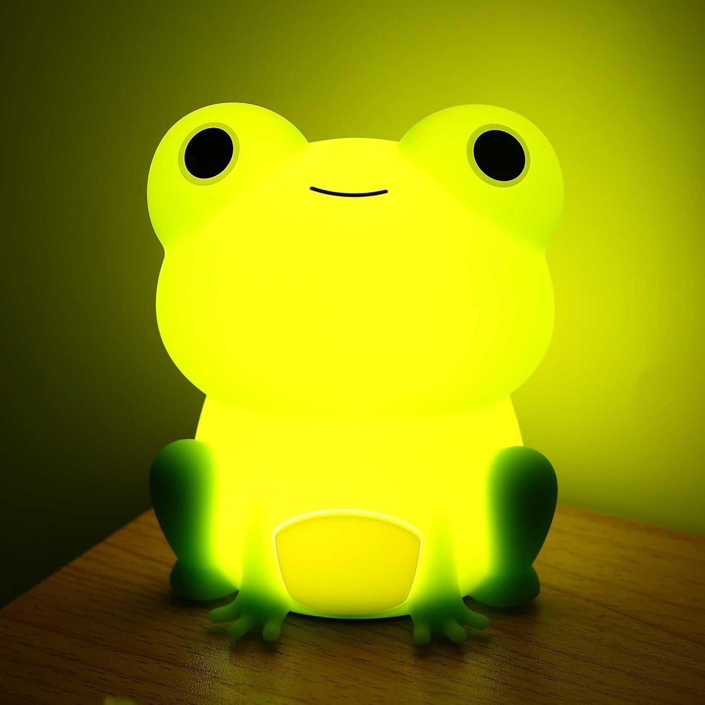 Cute Frog Night Light for Kid, Squishy Animal Silicone Lamp, Rechargeable Portable and Dimmable Touch Control, Best Bedroom Bedside Decor Christmas Birthday Gift for Boy Girl Toddler