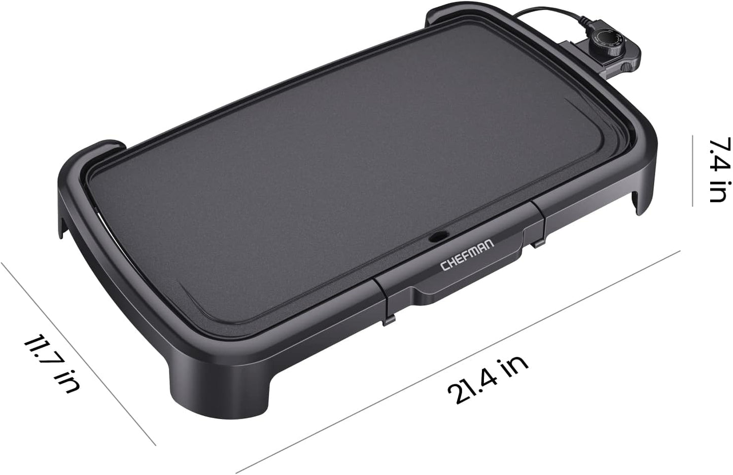 XL Electric Griddle with Removable Temperature Control, Immersible Flat Top Grill, Burger, Eggs, Pancake Griddle, Nonstick Extra Large Cooking Surface, Slide Out Drip Tray, 10 X 20 Inch