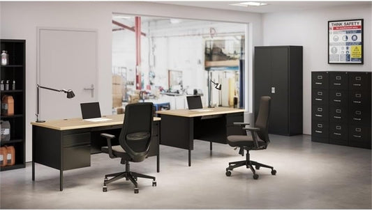 4 Drawers 52" Vertical Black Metal Filing Cabinet Lockable Pre-Assembled Stationary Letter Size for Home, Office