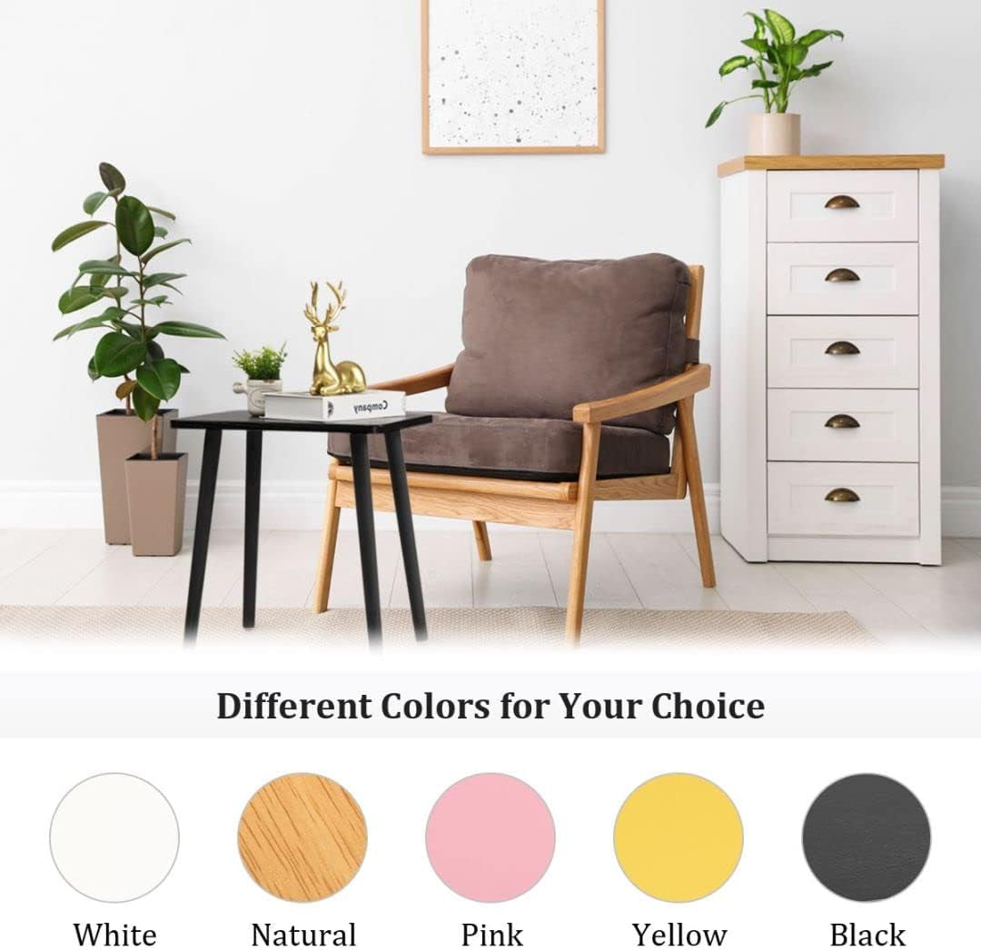 Black Side/End Table, Modern, Minimalist Wooden Small Accent Table with Natural Legs for Living Room, Bedroom, Balcony and Office, Home Decor