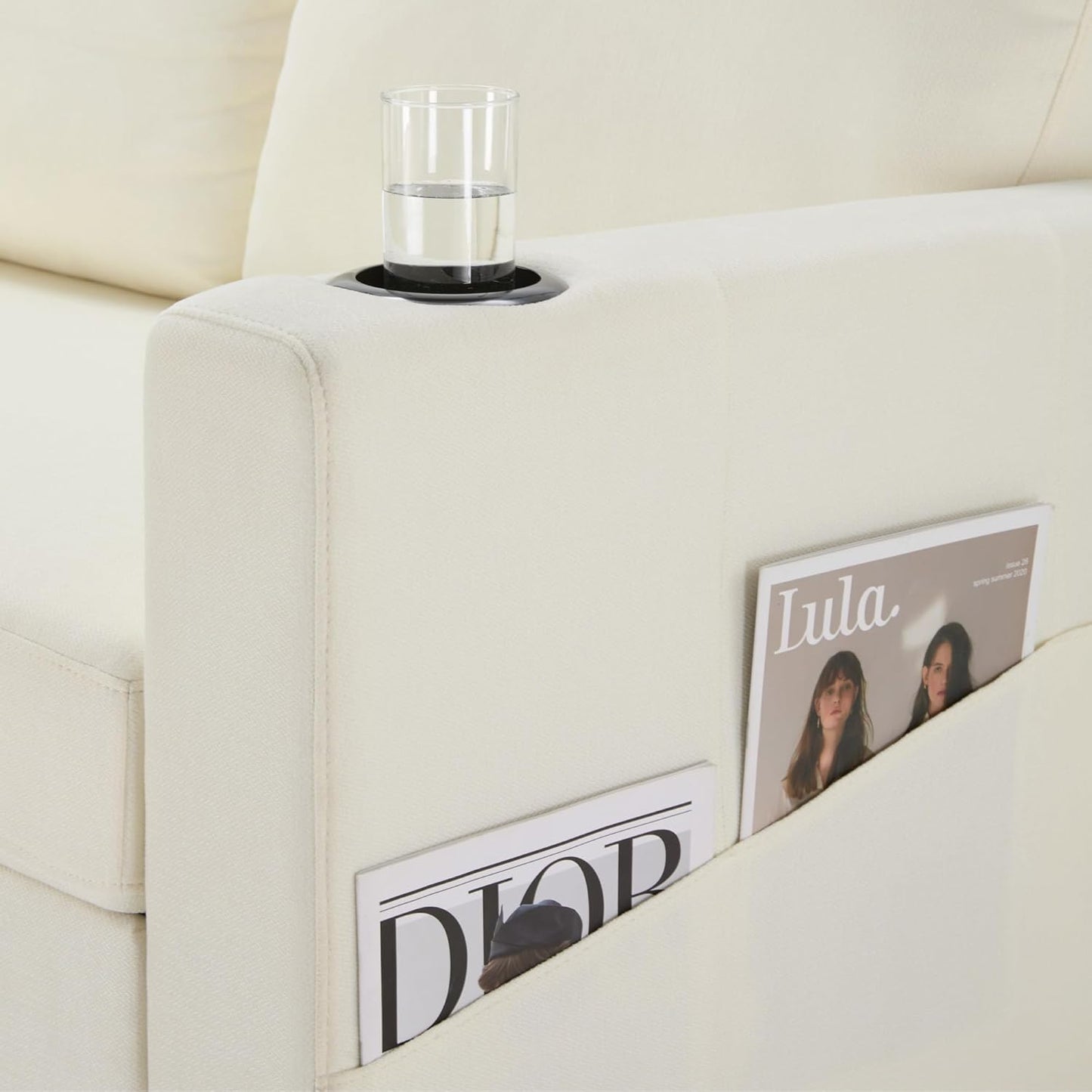 84 Inch Sectional Sleeper Sofa with Pull Out Bed Convertible 2 in 1 Couch with Storage Chaise & USB Charging Comfy L Shaped Modular Couches for Living Room Apartment(2 Box)