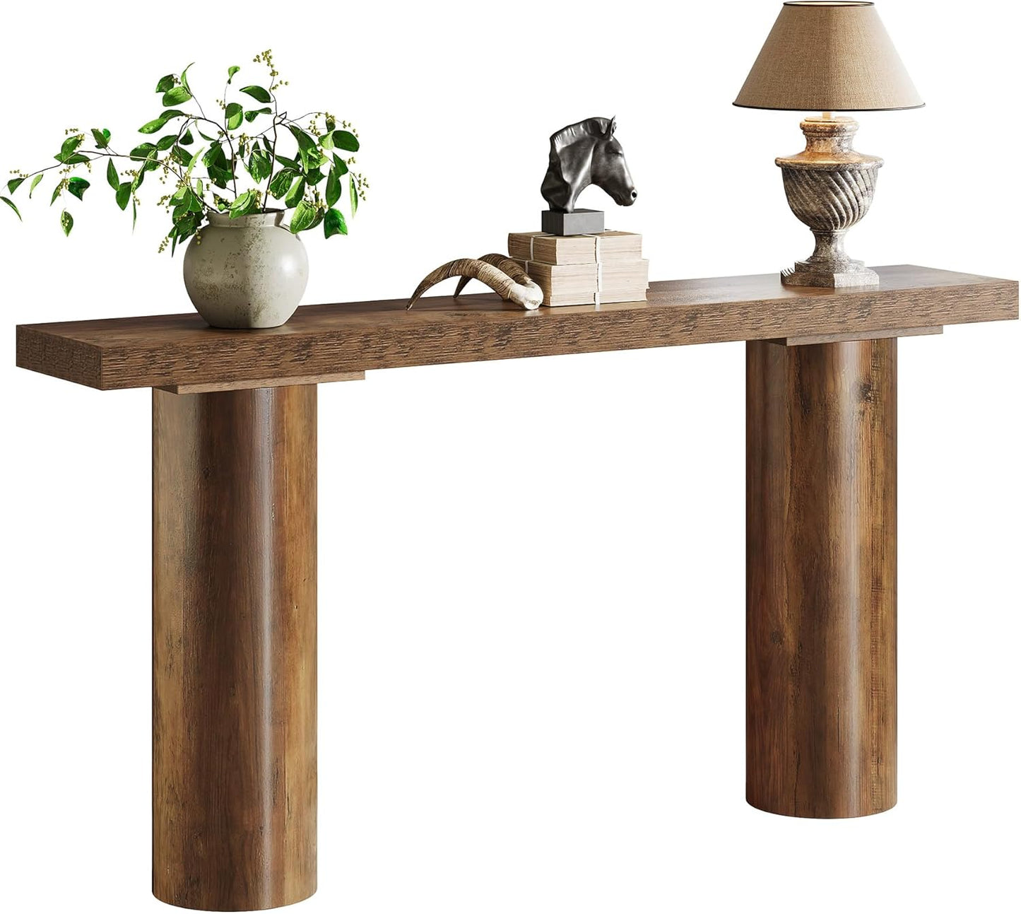 63" Farmhouse Entryway Console Table, Narrow Long Sofa Table behind Couch for Living Room, Hallway, Entrance, Foyer