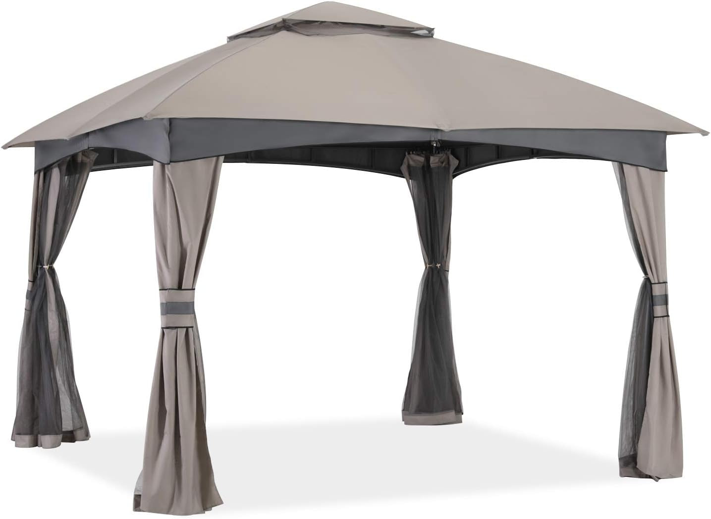 10X10 Outdoor Gazebo - Patio Gazebo with Mosquito Netting, Outdoor Canopies for Shade and Rain for Lawn, Garden, Backyard & Deck (Gray)