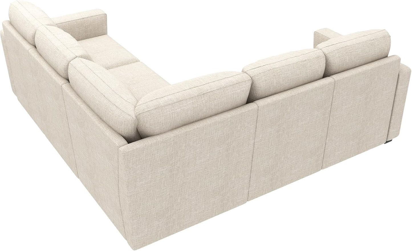 Modular Sectional Sleeper Sofa with Pull Out Bed, L Shaped Couch with Storage Seat, Convertible Sectional Couches for Living Room, Beige