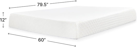 Chime Memory Foam 12" Queen Mattress with Thick Memory and Support Foam for Pressure Relief, Fiberglass Free, Mattress in a Box