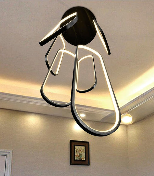 Modern LED Chandeliers for Foyer Entryway High Ceiling Long Staircase Chandeliers Dimmable Dimmable Flush Mount High Villa Foyer 2700K-6000K