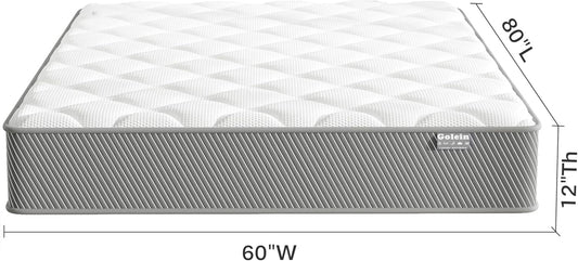Queen Mattress, 12 Inch Memory Foam Queen Size Mattresses, Hybrid Mattress in a Box with Pocket Spring for Motion Isolation, Pressure Relief, Certipur-Us, Medium Firm 80"X60"X12"
