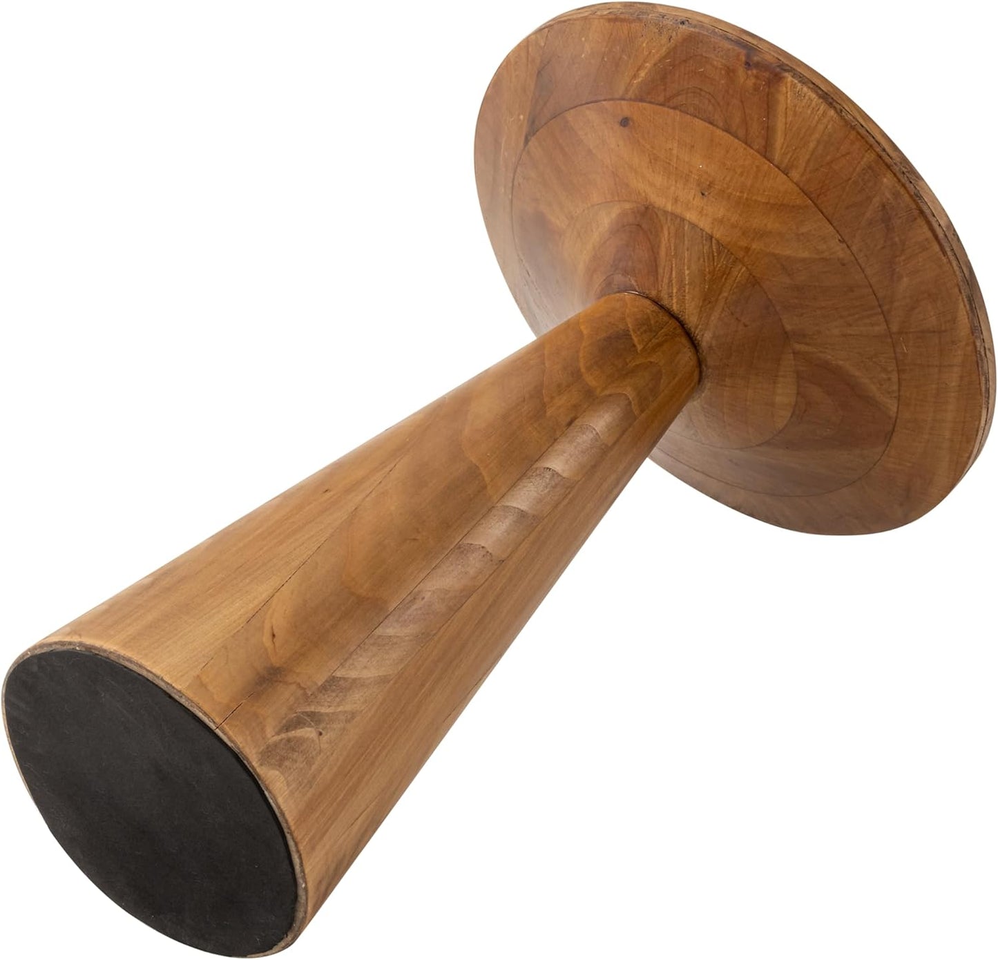 Small Pedestal End Table round Farmhouse Martini Table Wood Plant Stand Rustic Drink Table for Small Space Living Room, Walnut