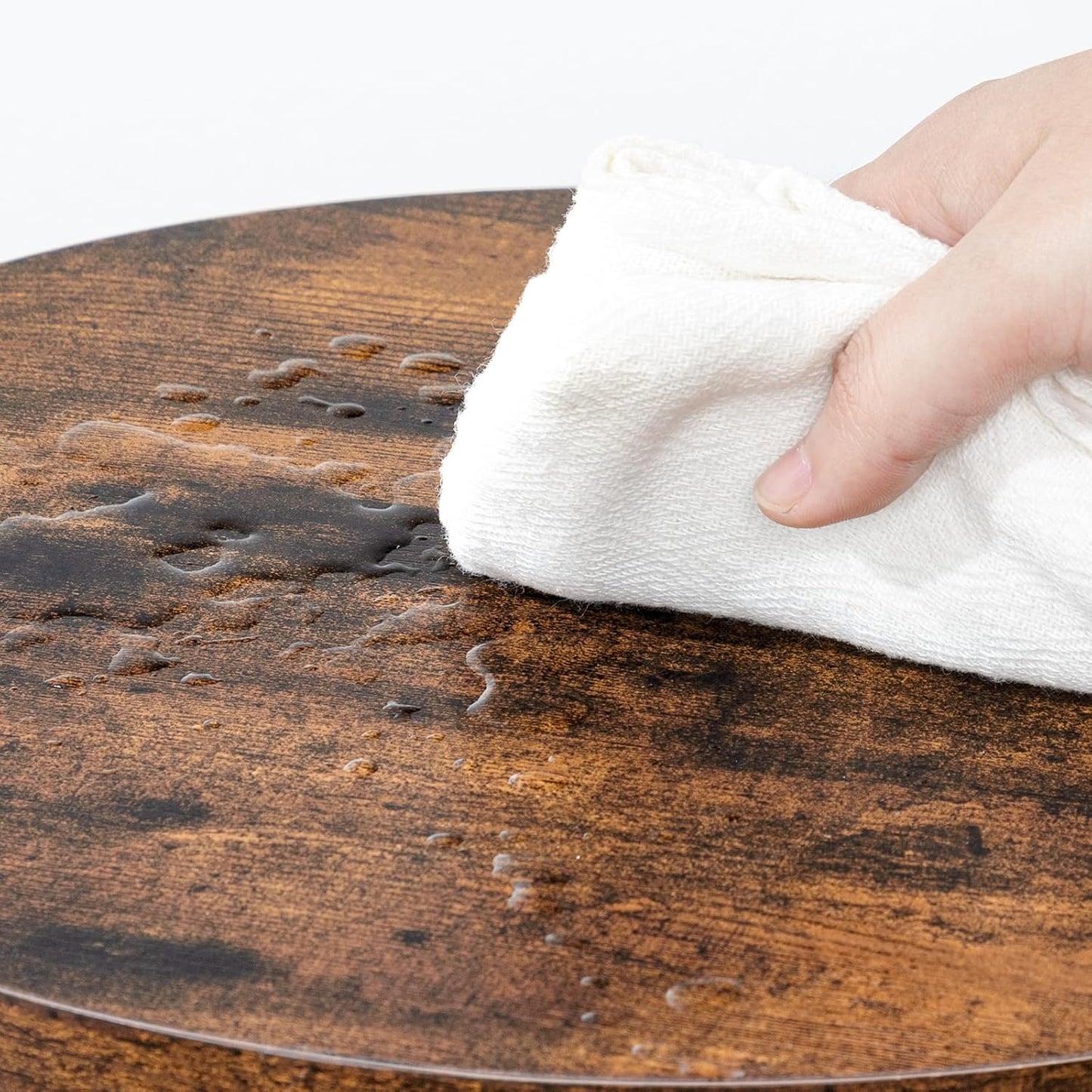 Bar Stools, Set of 2 round Bar Chairs with Footrest, 24.4 Inch Kitchen Breakfast Bar Stools, Industrial Bar Stools, Easy Assembly, for Dining Room, Kitchen, Rustic Brown BAHR0201Z