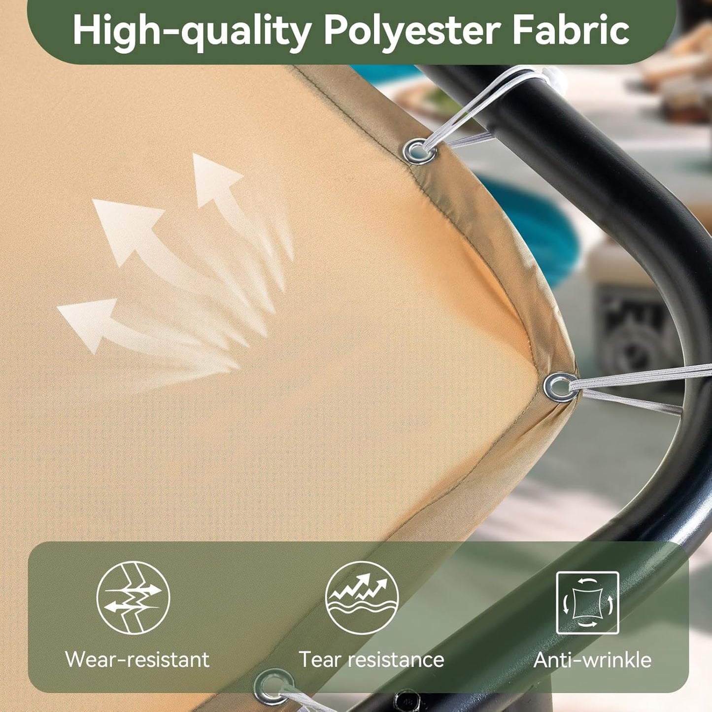 10X6 Lean to Gazebo Outdoor Pergola with Water Resistant & Uv-Resistant, Wall-Mounted Canopy Sloped Roof Awning for Patio Backyard, Deck, or Garden Khaki