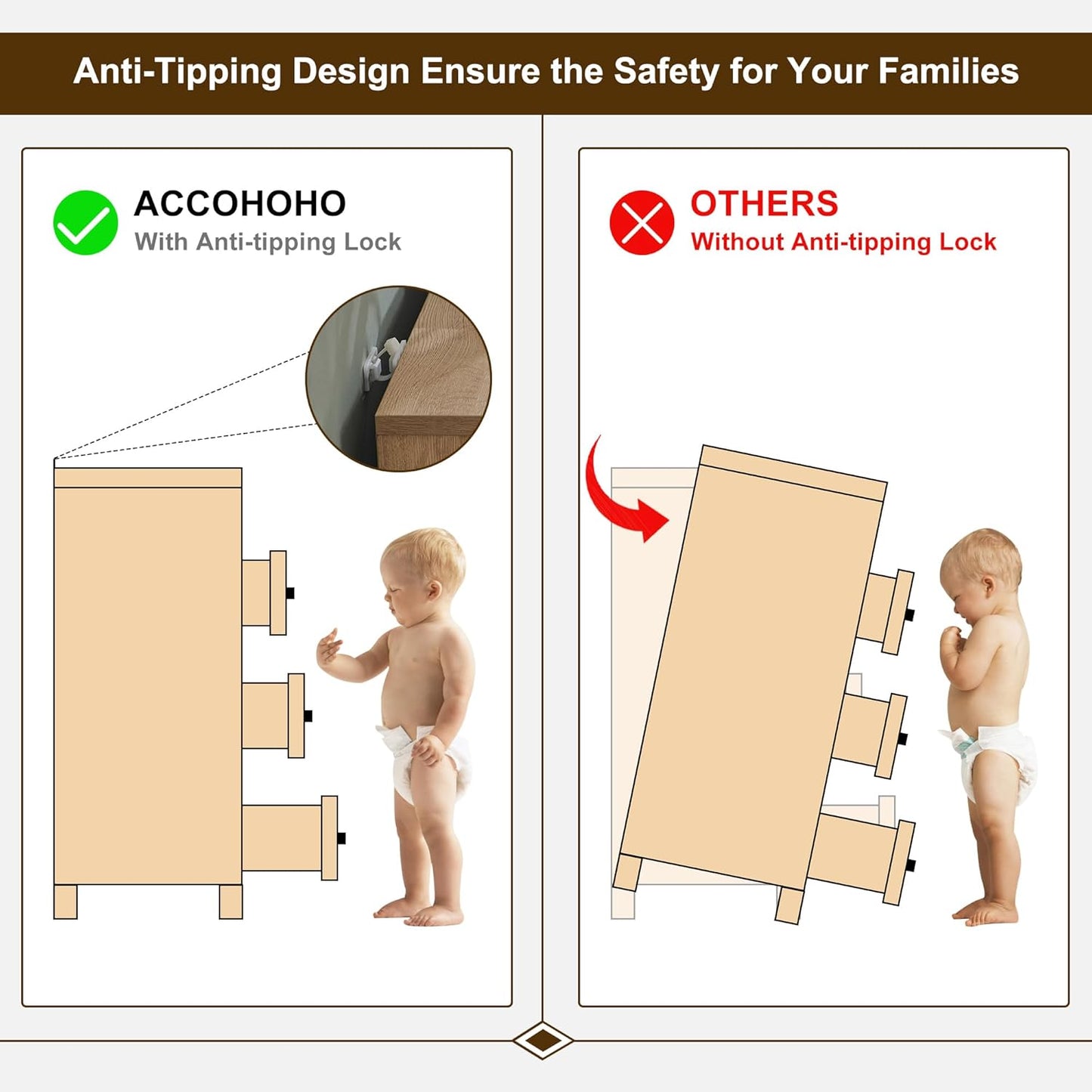 Modern 9 Drawer Dresser for Bedroom, 52" Wide Wooden Dressers with Large Storage,Handleless Chest of Drawers TV Stand for Living Room & Hallway, Curved Profile Design,Natural Oak