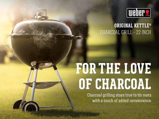 Original Kettle Charcoal Grill for Outdoor Cooking and Barbecue, 22-Inch, Black