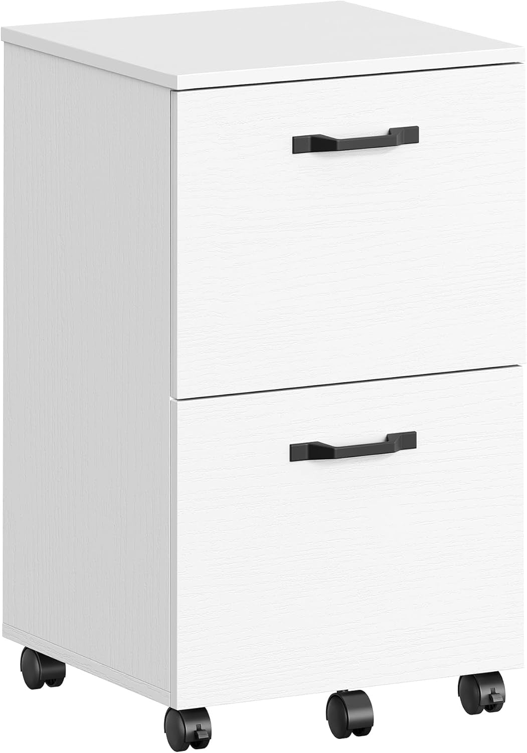 2-Drawer File Cabinet, Small Rolling Filing Cabinet for Home Office, Printer Stand, for A4, Letter-Size Documents, 15.7 X 16.5 X 27.6 Inches, Snow White UOFC040W46