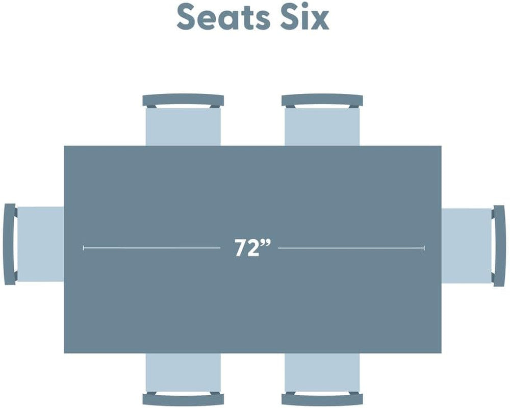 72 Inch Farmhouse Dining Table, Solid Wood Rustic Kitchen Table, Large Wooden Rectangular Dinner Table for Dining Room, Home Office, Living Room Furniture, Easy Assembly, Pecan Wirebrush