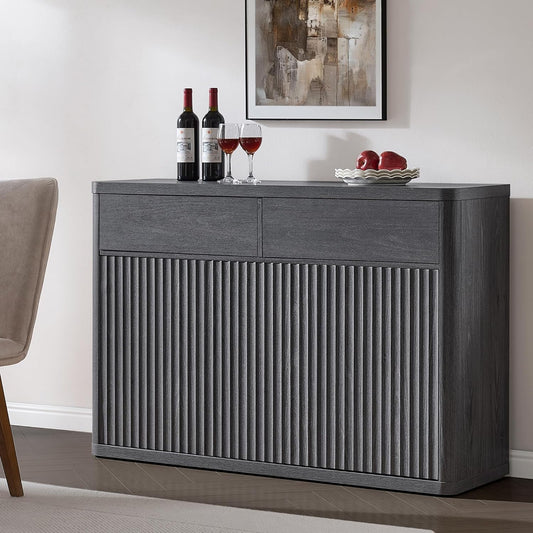 Buffet Cabinet with Storage - Storage Cabinet Sideboard with Doors & Shelves Accent Credenza Buffet Table with 2 Drawer Buffets & Sideboards for Living Room Dining Room Kitchen Entryway Office