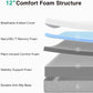 Queen Size Mattress, 12 Inch Gel Memory Foam Mattress for Cool Night & Pressure Relief, Medium Plush Feel with Motion Isolating, Bliss