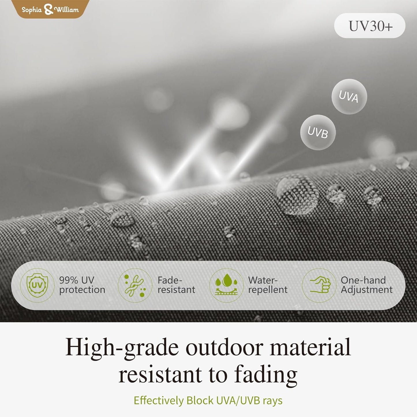 12Ft Cantilever Patio Umbrella with Base, Large Rectangular Umbrellas with 360-Degree Rotation, Aluminum Pole for Garden Pool Backyard, Grey