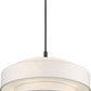 Lighting Fabric Shade 52138-92 Meridian 5 Light English Bronze Pendant