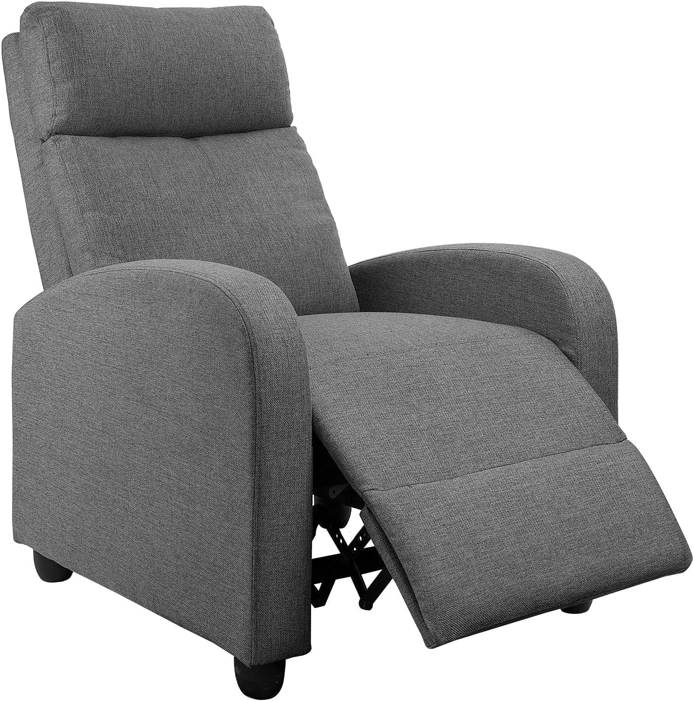 Recliner Chair Adjustable Home Theater Single Recliner Sofa Furniture with Thick Seat Cushion and Backrest Modern Living Room Recliners (Fabric, Aurora Grey)