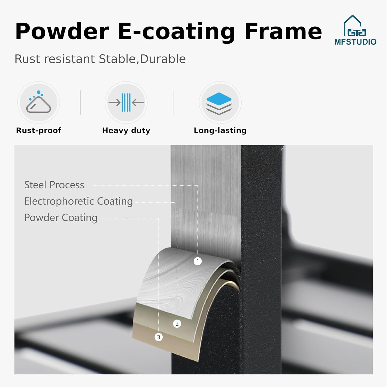 Outdoor Dining Set for 4, Patio Table and Chairs Set with Umbrella Hole, Metal Patio Furniture Set for Deck/Backyard/Poolside/Garden