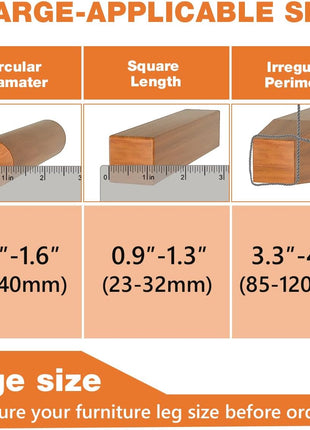 36-Piece Large Round Chair Leg Floor Protectors with Felt Bottom and Silicone Caps for Hardwood Floors - Ideal for Dining Room and Bar Stools, Noise Reduction and Scratch Prevention, Clear Design