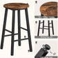 Bar Stools, Barstools Set of 2,Counter Height Barstools, 24.8" Bar Stools for Kitchen Island, Industrial Bar Chairs, for Dining Room, Kitchen, Bar, Rustic Brown and Black BF07BY01G1