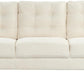 Couture Furniture Collection Nathaniel Cream Tufted 3-Seater Sofa