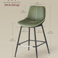 Bar Stools Set of 2, Counter Height Bar Stools with Back, Ergonomic Backrest, Synthetic Leather, Metal Legs, 24.8-Inch Tall Barstools for Kitchen Island Home Bar, Easy Assembly, Forest Green