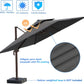 10X13Ft Cantilever Outdoor Patio Umbrellas, Double Top Large Rectangle Umbrella, Heavy Duty 360° Rotation Offset Outdoor Sun Shade Umbrella for Garden Deck Pool Backyard Patio, Grey