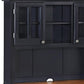 Buffet of Buffets Black Storage Hutch with Wood Top