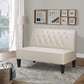 Button Tufted Loveseat Settee Upholstered Sofa Backrest Buckle Couch Banquette Bench for Dining Room Living Room Bedroom Funiture