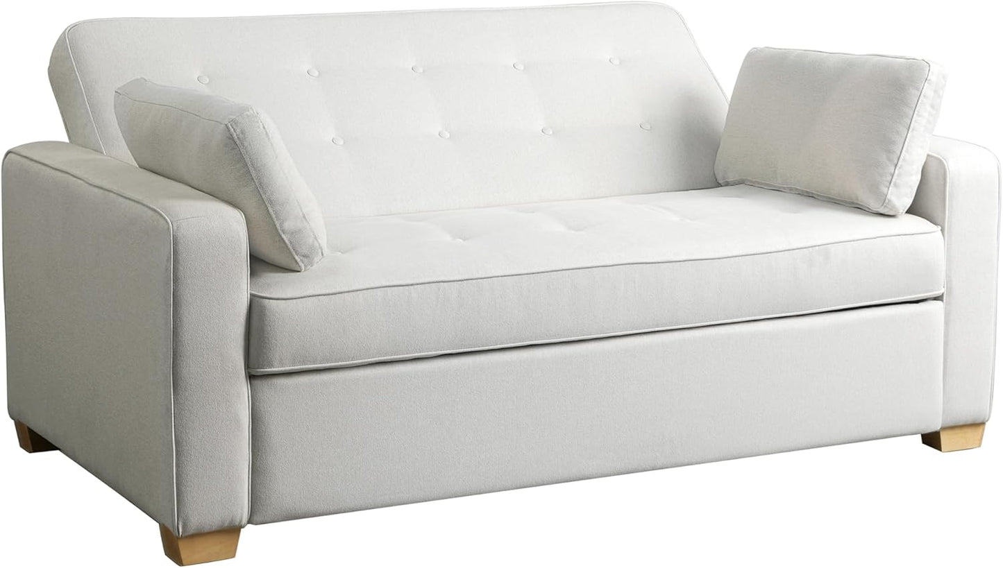 ® Ainsley onvertible Loveseat Sleeper Sofa – 3-In-1 Loveseat, Lounger & Queen-Size Sofa Bed, Pull-Out Sleeper ouh with Dreamoils®, Easy Assembly, Oyster Fabri