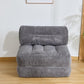 Folding Sofa Bed, Convertible Sleeper Chair Couch Bed Faux Rabbit Fur for Adults, with Back Support Floor Couch Comfy Floor Sofa for Living Room Bedroom, Dark Grey, Single