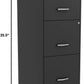 Nusparc 3 Drawer Locking Filing Cabinet | Pre-Assembled Steel Construction | Space-Saving Design Is Perfect for Home and Small Office | Letter-Size | Assembled in North America