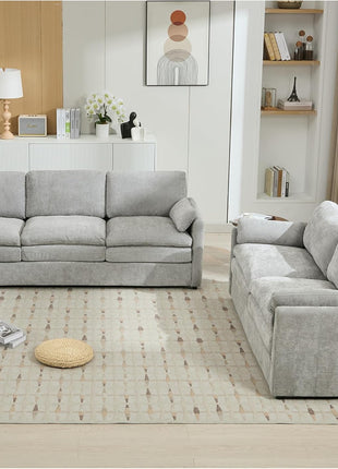 2-Piece Chenille Sofa Set for a Comfortable and Inviting Living Room Experience