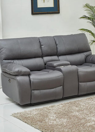 Elegant Grey Microfiber Reclining Sofa and Loveseat Set – The Perfect Blend of Comfort and Style for Your Living Space