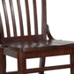 Hercules Series School House Back Mahogany Wood Dining Chair, Traditional Elegant Wood Restaurant Chair, Walnut Wood
