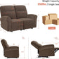 64.6" Wall Hugger Power Loveseat Recliner Sofa with USB Ports, Reclining Loveseat for Small Spaces Living Room RV, Fabric PR635M1 (Dark Brown)