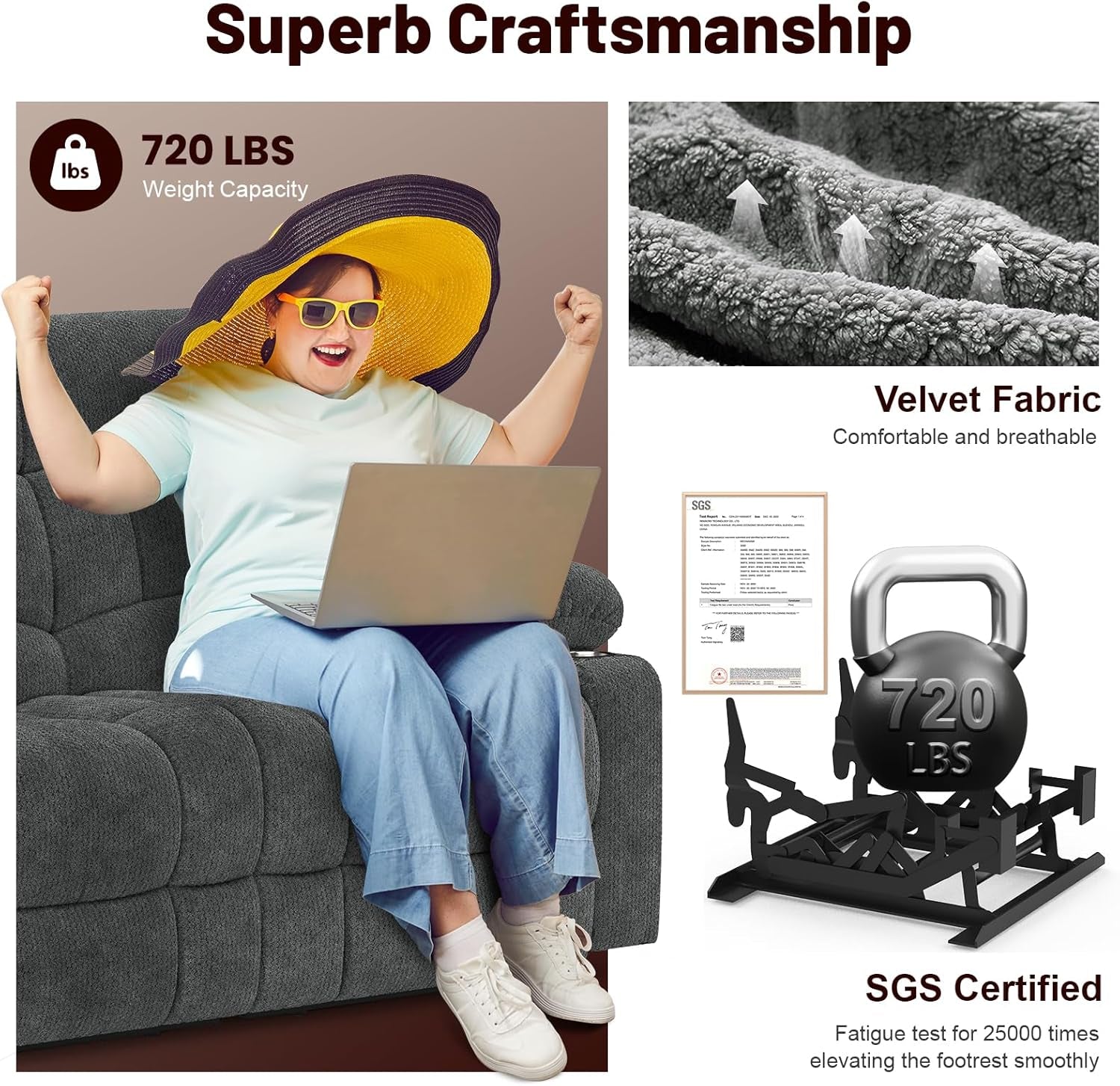 Loveseat Recliner Sofa, 2 Seater Minimalist Style Fabric Manual Pull Tab Reclining Loveseat with USB Charge Ports, Cup Holders, Recliner Love Seat Couches for Living Room, RV, Gray