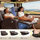 RV Loveseat Recliner Sofa, Reclining Loveseat Home Theater Seating with USB Ports, Cup Holders, Insert Pockets, Wall Hugger RV Recliners for Movie Room, Recline Movie Seats Gaming Sofa, Brown