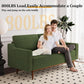65.4" Loveseat Sofa Green Corduroy Couch, Mid-Century Modern Small Couches for Living Room, Bedroom, Office, Comfy Sofa with Spring Cushion, Solid Wood Frame, Tool-Free Assembly