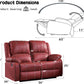Zuriel Motion Loveseat in Red Synthetic Leather