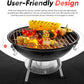 – 14-Inch Portable Barbecue Grill with 3-Point Locking Lid for Heat Preservation – Dual Venting System – Small Charcoal Grill for Backyard, Camping, Boat