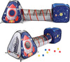 3Pc Space Astronaut Pop up Play Tents with Tunnels for Kids, Boys, Girls, Babies and Toddlers, Indoor/Outdoor Playhouse –Stem Inspired Design W/Solar System & Planet