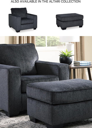 Ashley Furniture Altari Contemporary Dark Gray Rectangular Accent Ottoman
