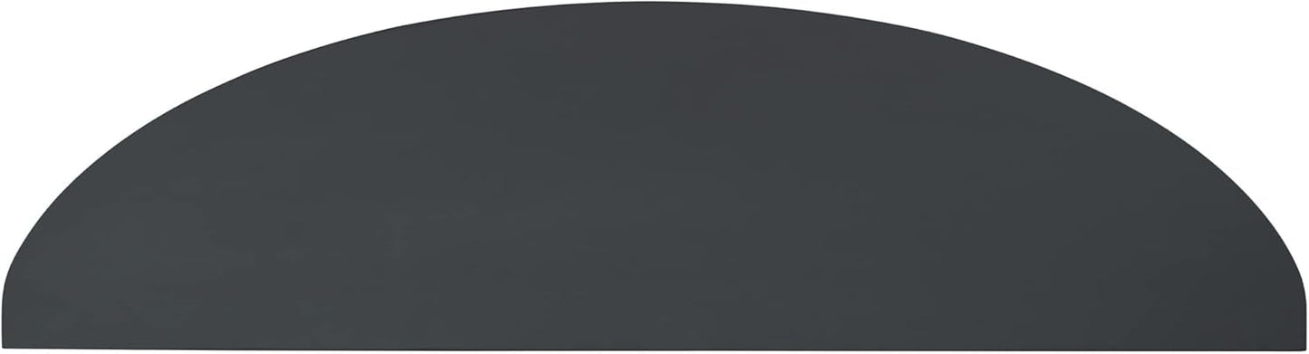 Half-Moon Console Table, Retro Sofa Table with 3 Storage Drawers and Shelf, Solid Wood Side Table for Entryway Living Room Bedroom, Black